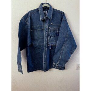 Vintage Hedzup XL Denim Jacket With Button Front & Double Pockets